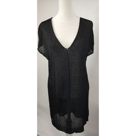 Free People Knit See Through Tunic Dress/Cover Up Swimmsuit Black Size XS - Picture 1 of 6